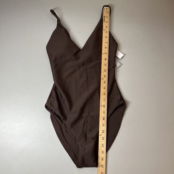 J Crew Long Torso Lana One Piece in Classic Sculpt™ Womens 6 Inky Espresso Brown - Picture 7 of 10